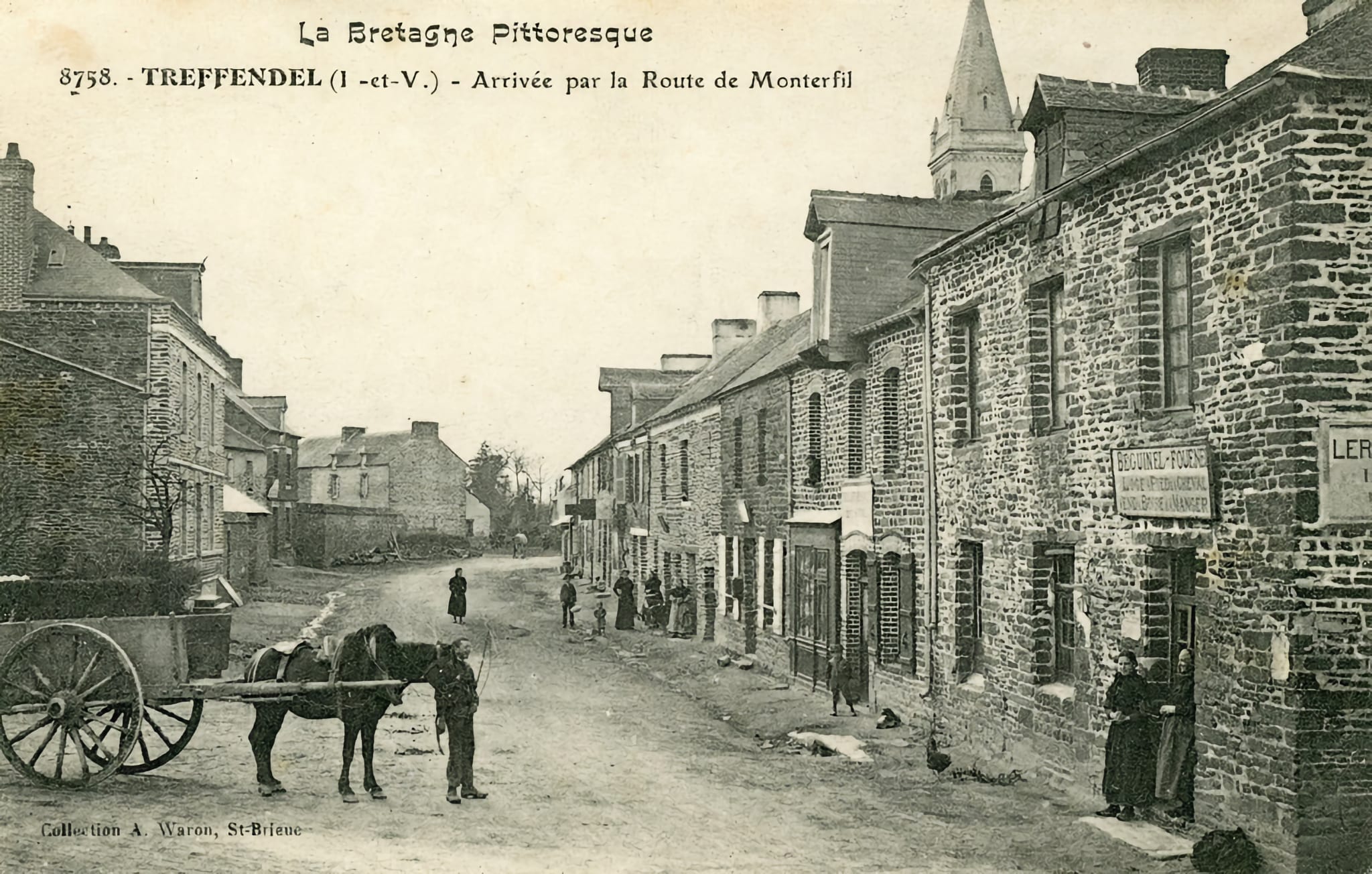 Treffendel, rue de Brocéliande en 1900-1910