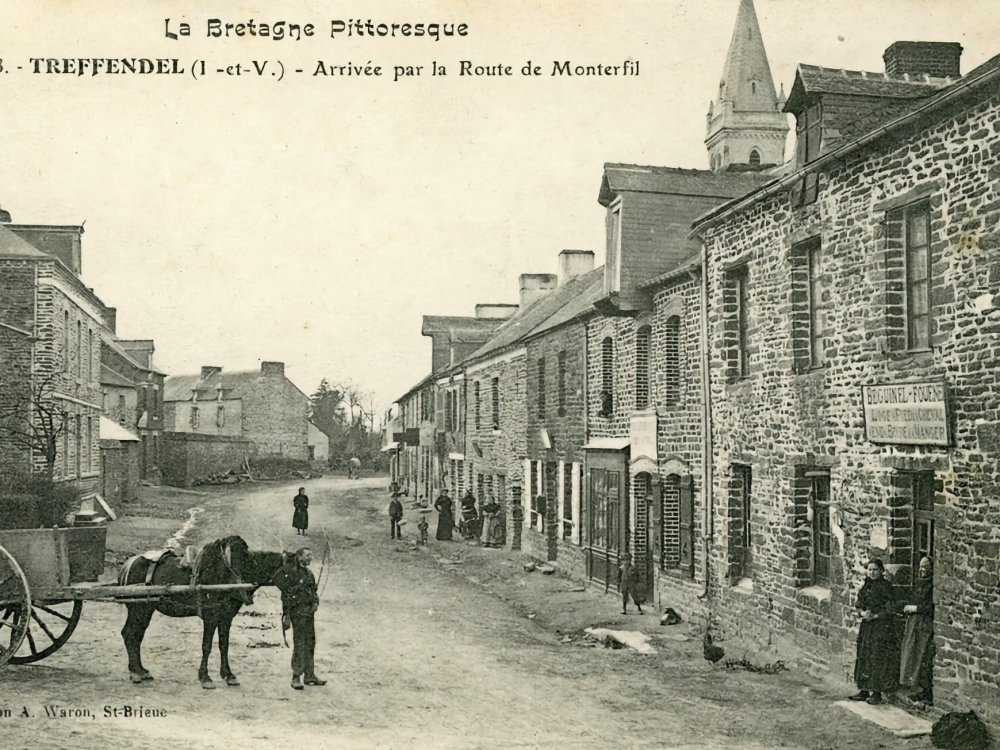 Treffendel, rue de Brocéliande en 1900-1910