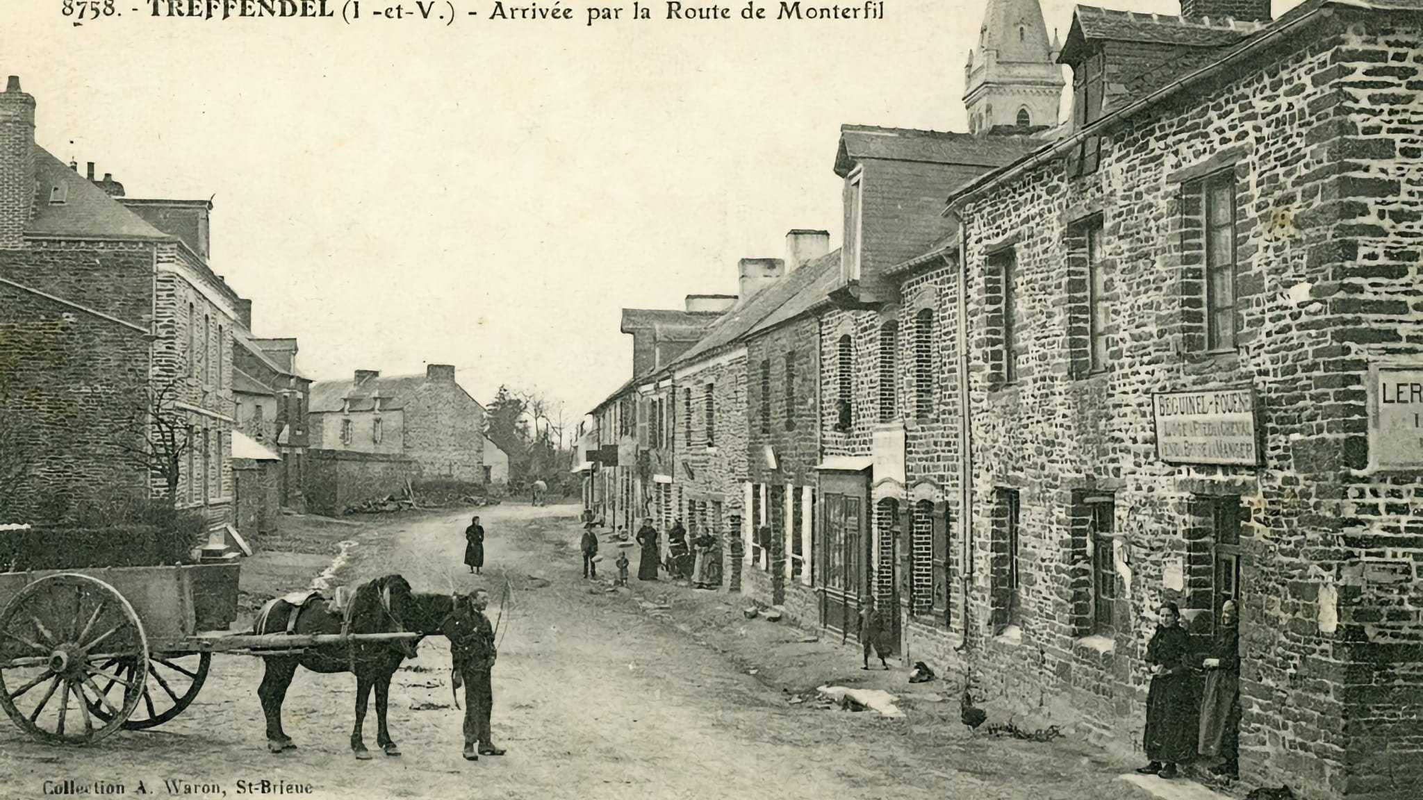 Treffendel, rue de Brocéliande en 1900-1910