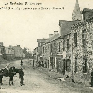 Treffendel, rue de Brocéliande en 1900-1910